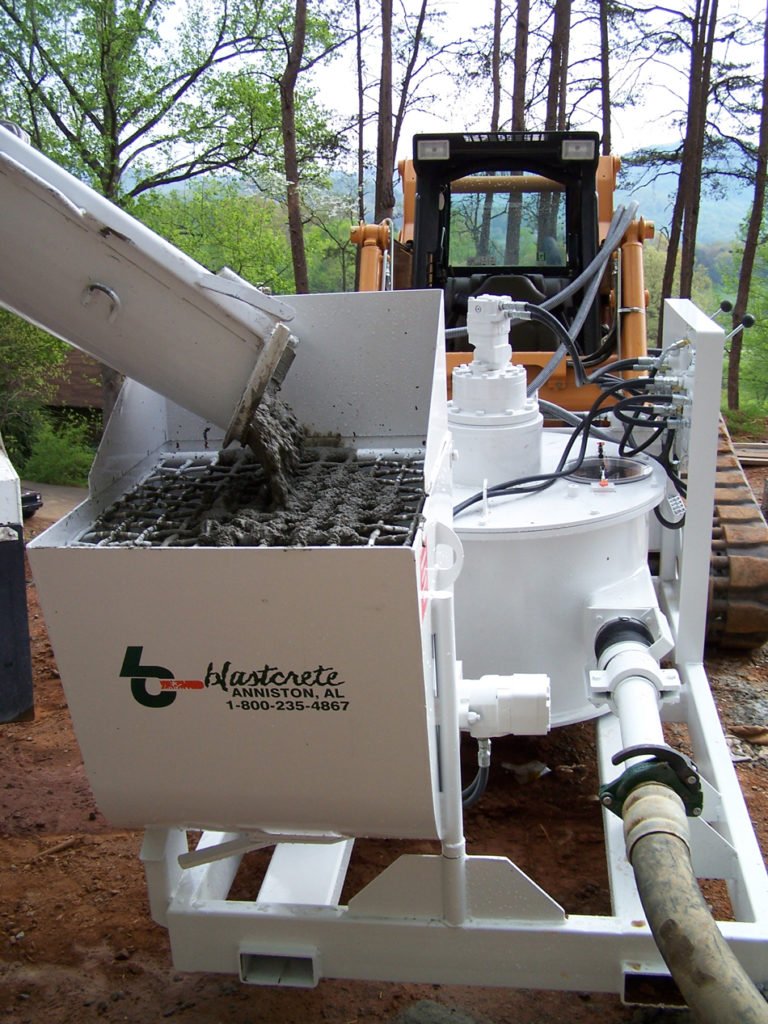 Skid Steer Concrete Pump Blastcrete Equipment, LLC